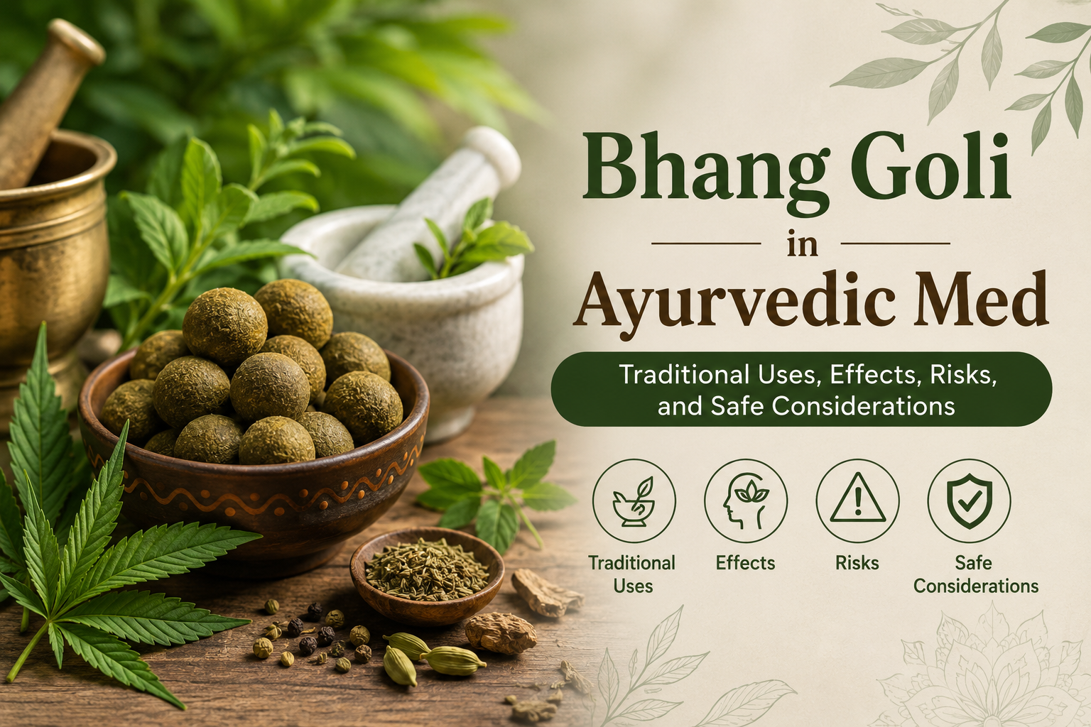Bhang Goli in Ayurvedic Med: Traditional Uses, Effects, Risks, and Saf